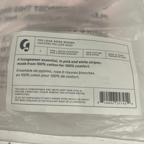 Glossier Pink and White Striped Shorts Size Large Las Vegas Exclusive - Picture 7 of 8